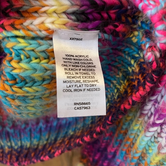 Treasure & Bond Beautiful Rainbow Sweater Size L 10/12 - Picture 3 of 4
